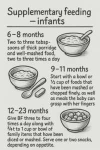 Supplementary feeding for infants