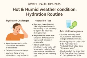 Hydration routine. Hot & Humid weather condition: Hydration Routine