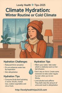 Hydration routine. Climate Hydration: Winter Routine or Cold Climate.